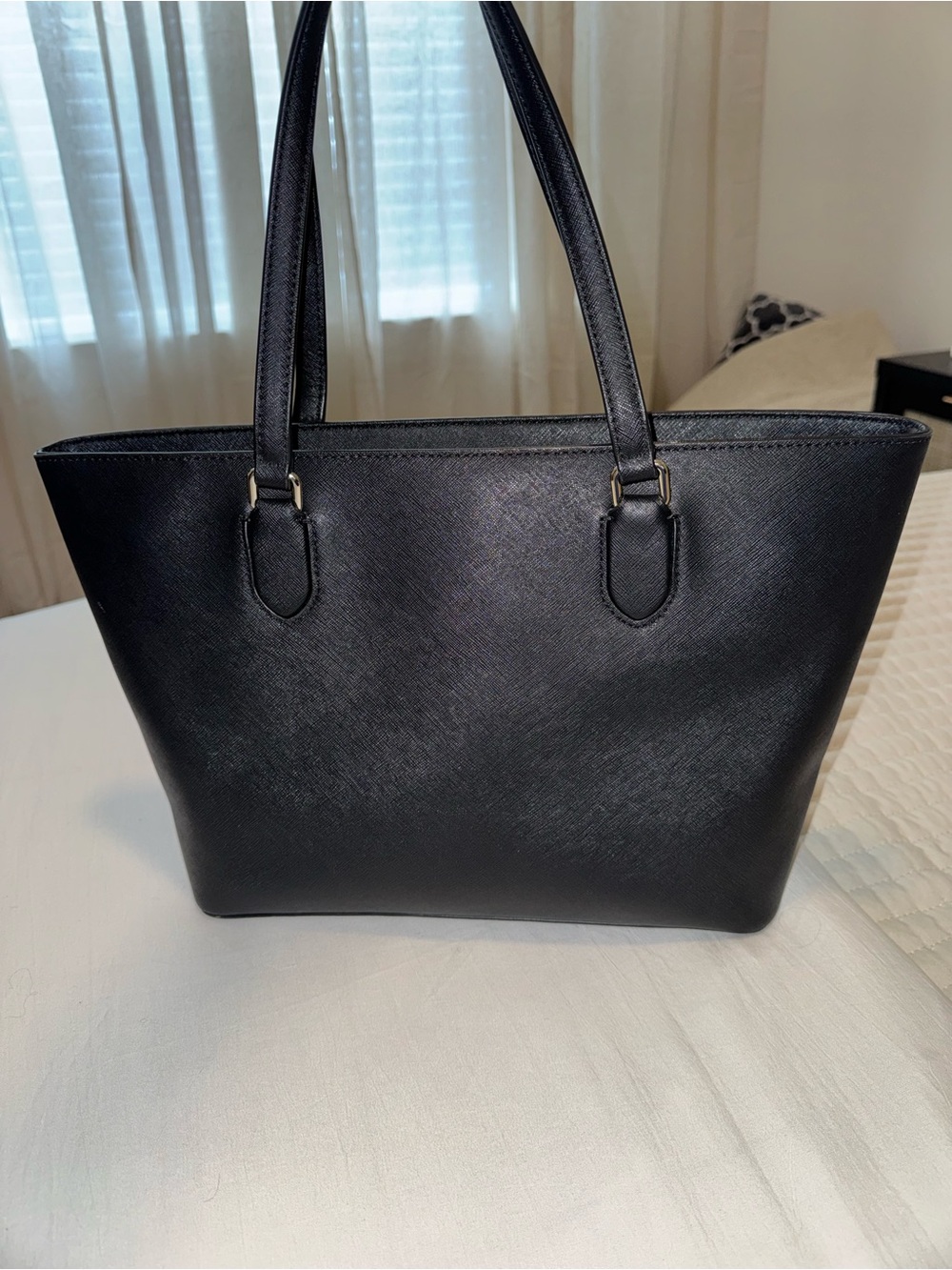 Kate Spade Black Saffiano Leather Tote With Dust Bag - Picture 7 of 10